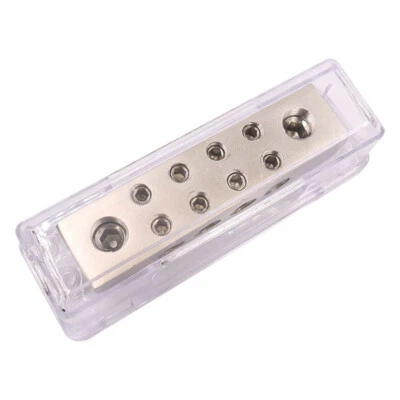 A4A 0/2 Gauge To 8 X 8 Gauge Power/Ground Distribution Block Brass USA - Image 1 of 4