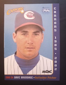 2002 AADAC Calgary Cannons All-Time Team Dave Brundage #NNO
