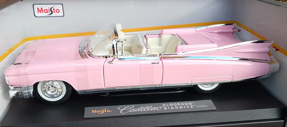 Maisto 1/18 Die Cast Pink Cadillac Eldorado Biaritz NEW - Image 1 of 1