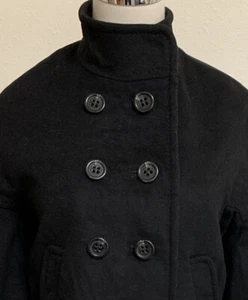 Vintage BCBG Maxazria Jacket Coat 70% Wool Black Lined Sz S M Chest 38” Classic - Picture 1 of 12