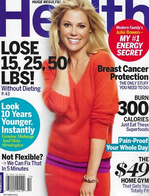 Health Magazine Julie Bowen Weight Loss Workouts Makeup Skin Tips Home Gym 2012 - Imagem 1 de 4