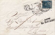 1857 TUSCANY, n . 15b 6 dark blue crazie ON LETTER Raybaudi certificate