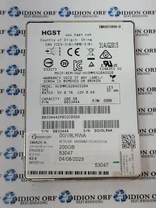 HITACHI 200GB 2.5" SAS SSD HUSMM1620ASS204, Grade A, SKU 16612 - Afbeelding 1 van 2