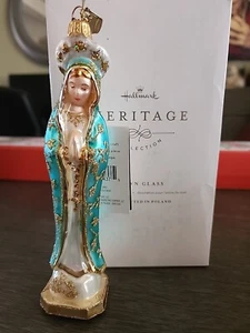 Hallmark Heritage Blown Glass Ornament 2016 Madonna RARE HTF  - Picture 1 of 14