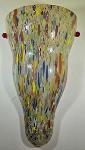Applique Vintage Sylcom Art Murano Millefiori Italia Italiana Moderna 13,75x8x4 - Foto 1 di 10