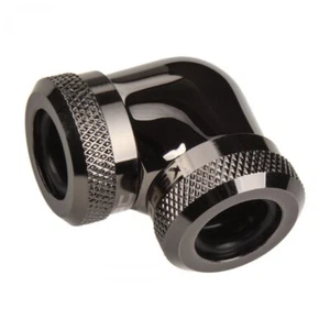 XSPC 14mm Rigid Tubing Elbow Fitting (Black Chrome) - Picture 1 of 2