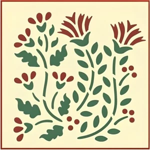 PLANTILLA DE BLOQUE DE FLORES - JARDÍN - La plantilla artística - Imagen 1 de 7