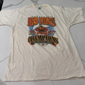 ROCHESTER RED WINGS VINTAGE 1997 IL Champions T-SHIRT XLG  Retro - Picture 1 of 3