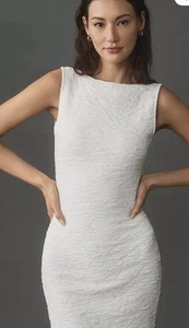 Good American weißes Scrunch Minikleid mit U-Ausschnitt hinten, XL - Bild 1 von 6