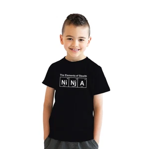 Youth Ninja Element of Stealth T shirt Funny Cool Graphic for Kids Nerdy Tee - Picture 1 of 8