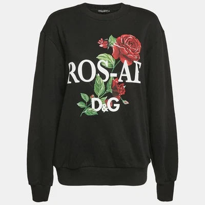 Sudadera Dolce & Gabbana Algodón Estampado Rosa Negra XXS Foto 1 de 4