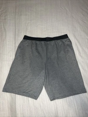 Essential Elements Draw String Men’s Shorts Size L Gray Drawstring Waist Cotton - Image 1 of 3
