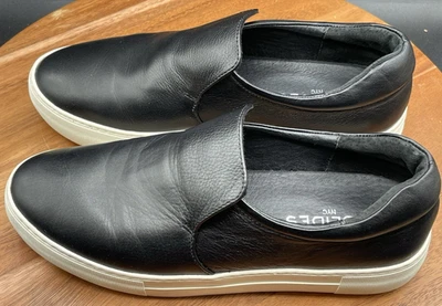 Mocasines sin cordones J/Slides de cuero negro talla 8 Foto 1 de 4