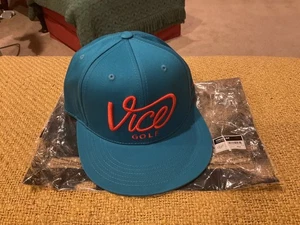 Vice Golf Crew Cap Ocean Blue SnapBack Cappello da Golf Regolabile NUOVO DI ZECCA - Foto 1 di 4