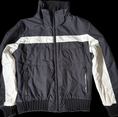 Kemper Vintage Y2K Unisex Snowboard Jacket Black White Flame Logo Hot Pink - Image 1 of 4