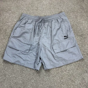 Mens Puma Cargo Utility Woven Grey Shorts XL RRP £50 Used VGC - Picture 1 of 4