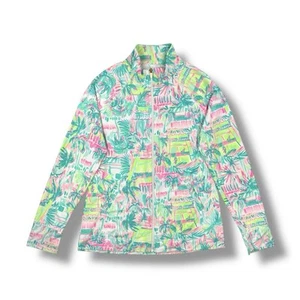 Lilly Pulitzer Luxletic Full Zip Performance Stretch Jacket Womens Medium • MINT - Picture 1 of 4