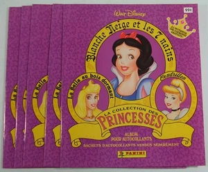 Lote de (5) Álbumes de Pegatinas Colección Princesas Disney ^ Versión FRANCESA - Imagen 1 de 4