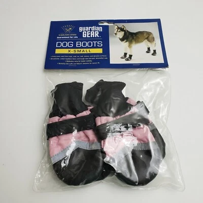 Dog Boots Black Pink X-Small Up to 2 3/4" Guardian Gear Keeps Paws Safe - Image 1 of 4