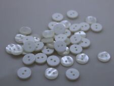 Colorful Flat Round Sew Buttons - Acrylic Pearl With 2 Holes Decor Button 100Pcs
