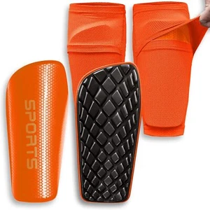 Soccer Shin Guards Protectors w/ Sleeves for Kids - Small (3'3" to 4'3" Tall) - Picture 1 of 5