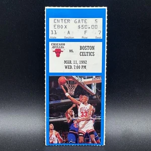 Boleto de Chicago Bulls vs. Celtics 1992 *Final Jordan vs. Larry Bird Matchup* - Imagen 1 de 1