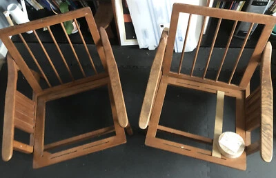  Juego a juego sillas vintage Stanley mediados de siglo modernas acento en nogal danés Foto 1 de 4