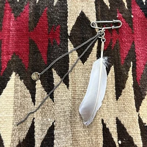 Ann Demeulemeester Sterling Silver Feather Pin With Chains - Picture 1 of 7