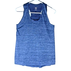 Athletic Works Active Tank Top Womens Small Blue Halter Racerback Athletic Gym - Picture 1 of 7