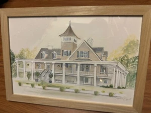 Magnolia Plantation SC 12” X 18” ORIGINAL Framed Painting Acrylic Watercolor - Picture 1 of 4