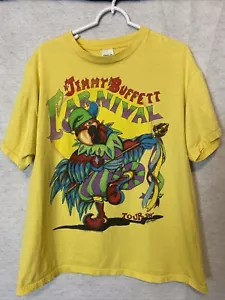 Camicia Vintage Jimmy Buffett 1998 Carnevale Doppio Lato Band Tour Taglia XL - Foto 1 di 8