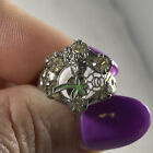 Vtg Shriners Daughters of the Nile Egyptian Round Rhinestone Adjustable Ring