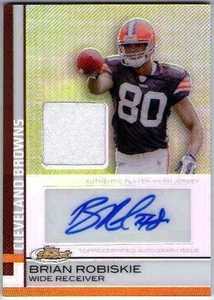 BRIAN ROBISKIE 2009 Topps Finest Rookie Auto Chrome Refractor 15/50 Jersey Card - Picture 1 of 2