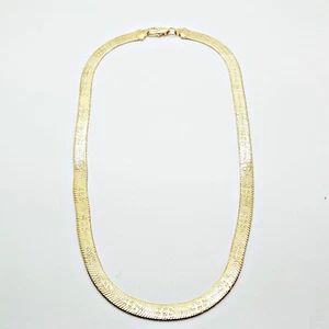 Halskette Hochwertige Hals Modeschmuck Unisex Goldfarbene Kette 44cm 820003 - Picture 1 of 6