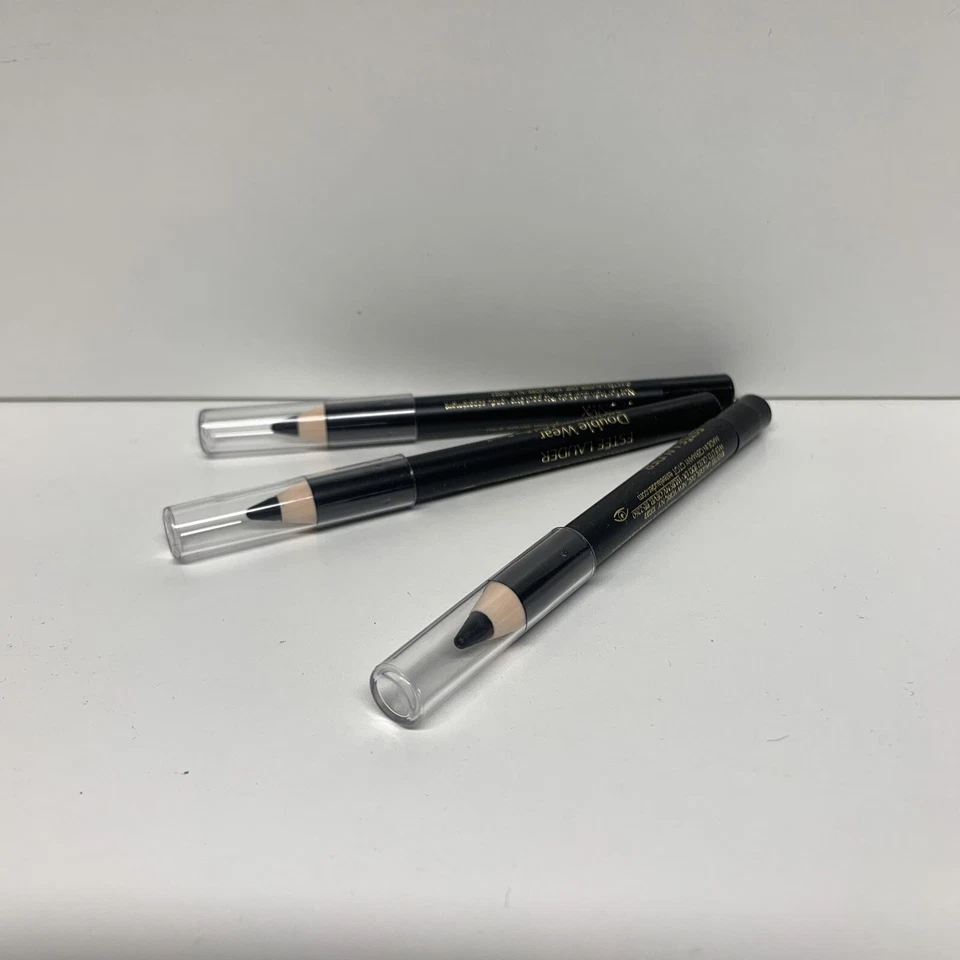3 x Lápiz de ojos de gel impermeable ESTEE LAUDER doble uso 24H 01 ONYX tamaño de viaje Foto 1 de 2