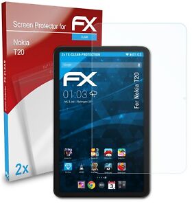 atFoliX 2x Screen Protection Film for Nokia T20 Screen Protector clear
