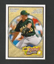 2008 Upper Deck Baseball Hero's Rich Harden #130 Oakland A's