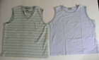2 Large Women's Sleeveless Tank Tops: Jones Wear Sport/Cathy Daniels Blue/Yellow