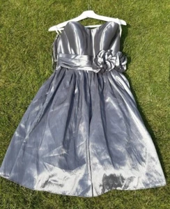 Forever Yours Kleid Größe 6 Abschlussball Hochzeit Abend Cocktail anthrazit grau neu Etikett - Bild 1 von 10