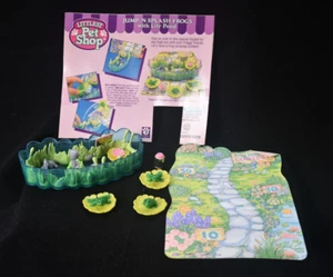 Vintage Littlest Pet Shop Jump’n Splash Frogs With Pond Complete Kenner 1994 - Picture 1 of 7