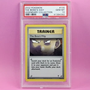 PSA 10 The Boss's Way 105 Pokemon 2002 Collezione Leggendaria Graded Card Gem Mint - Foto 1 di 2