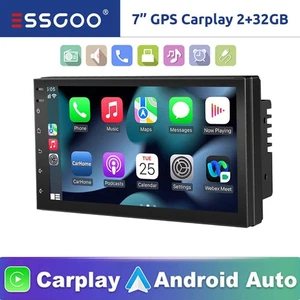 ESSGOO CarPlay Android 13 Double 2 Din 7" Car Stereo GPS Touch Screen 2+32G - Picture 1 of 12