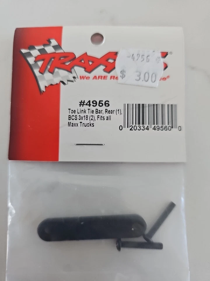 Barra de amarre TRA4956 Traxxas, trasera (1) /3x18 mm BCS (2) (se adapta a T-Maxx®/E-Maxx nueva en caja OEM Foto 1 de 1