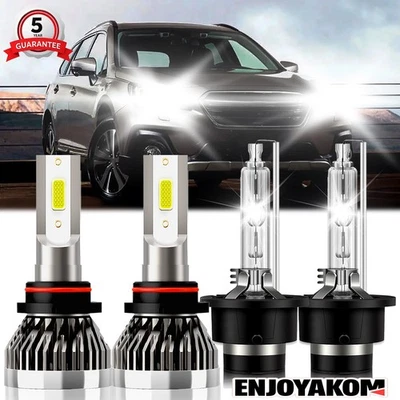 For Subaru Outback 2015-2018 White LED Headlight Kit Bulbs High Low Beam HID - Image 1 of 4