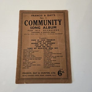 Francis & Day’s Community Song Album No.1 – VTG 1930/40s Sheet Music Songbook - Picture 1 of 6