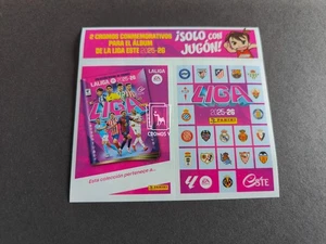 SET COMPLETO LAMINA 2 CROMOS CONMEMORATIVOS JUGON LIGA ESTE 2025 2026 25 26 - Bild 1 von 1