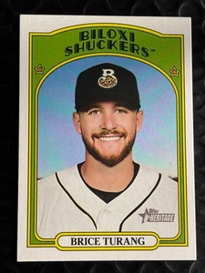 2021 Topps Heritage Minor League Edition - Brice Turang #18 (RC) Prospect - Picture 1 of 2