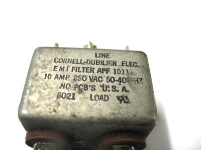 FILTRO EMI CORNELL DUBILIER APF 1011 10A 250VAC 50-400HZ Q0467 Foto 1 de 4