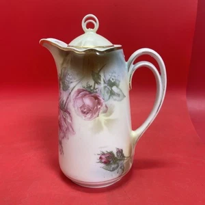 ANTIKE VINTAGE LEUCHTENBURG GERMANY ROSEN PORZELLAN TEEKANNE hoch ca. 9 cm - Bild 1 von 10