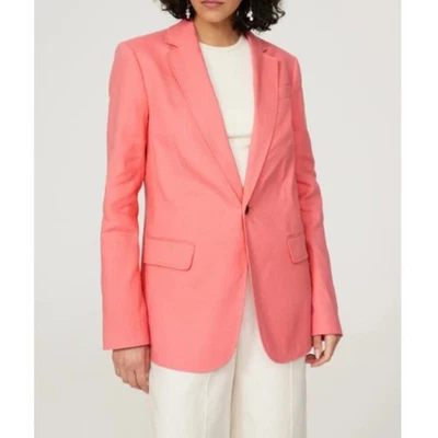 A.L.C. Size 0 Coral Donovan Linen Blend Blazer Jacket Preppy Heritage Old Money - Image 1 of 4